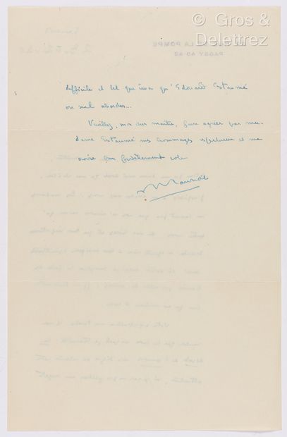 null MAURIAC, François (1885-1970). Environ 9 documents : 



-5 L.A.S. 1924, 1952...