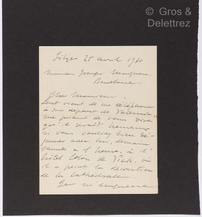 null UTRILLO Father & son. Set of 2 documents: 



-UTRILLO, Miquel (1862-1934),...