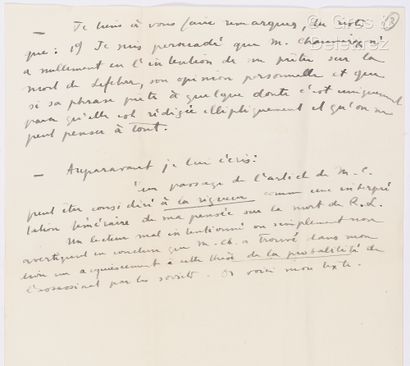 null DRIEU LA ROCHELLE, Pierre (1893-1945). L.A.S. adressée à André Chaumeix. Porquerolles,...