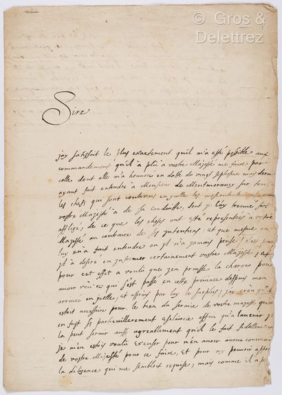 null DISIMIEU, Jérôme de. Bailiff of Viennois. Large L.S. addressed to LOUIS XIII....