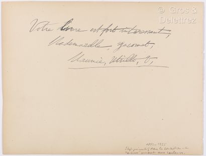 null UTRILLO Père & fils. Ensemble de 2 documents : 



-UTRILLO, Miquel (1862-1934),...