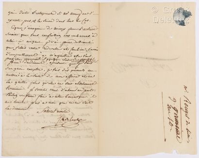 null ROUGET DE LISLE, Claude-Joseph (1760-1836), auteur de La Marseillaise. L.A.S....