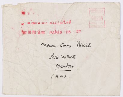 null CAMUS, Albert (1913-1960). Ensemble de 4 documents autographes : 



-P.A.S....