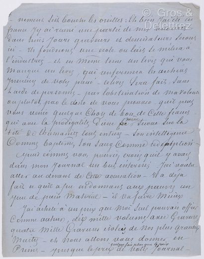 null DUMAS Père, Alexandre (1802-1870). Ensemble de 3 documents : 



-M.A. intitulé...