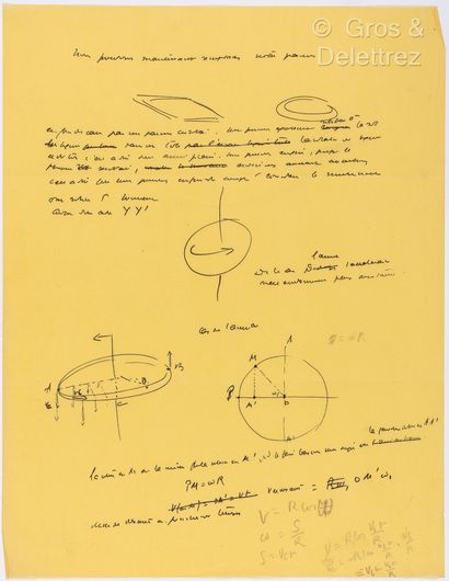 null SAINT-EXUPERY, Antoine de (1900-1944). Manuscrit scientifique autographe, enrichi...