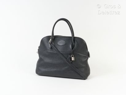 HERMES Paris made in France Year 2006 - Bag "Bolide" 35 cm in black Clémence taurillon,...