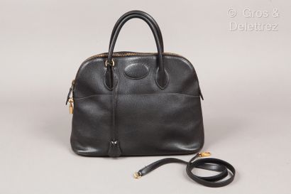 HERMES Paris Made in France Bag "Bolide" 35 cm in black Ardennes cowhide, zipper,...