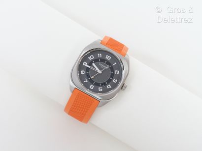 HERMES Paris Swiss made n°SP1.741/3553760 - "H08" watch in satin-finished titanium,...