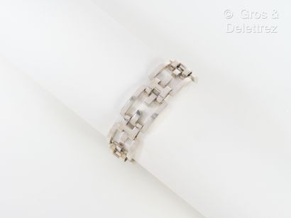 HERMES Paris Bracelet tank silver 925 thousandths. Pds: 70,8 grs. Length: 20 cm.