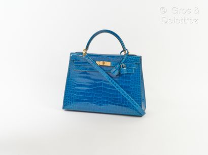 HERMES Paris made in France Année 2017 - Exceptionnel sac « Kelly Sellier» 33 cm...