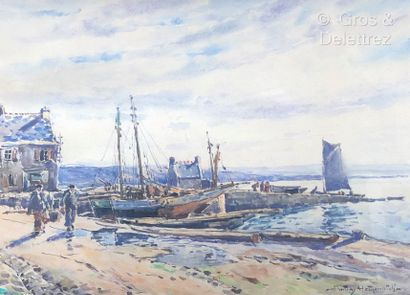null (SD) Julien HELGOUALCH (19th-20th)

Seaside in Brittany 

Watercolor on paper...