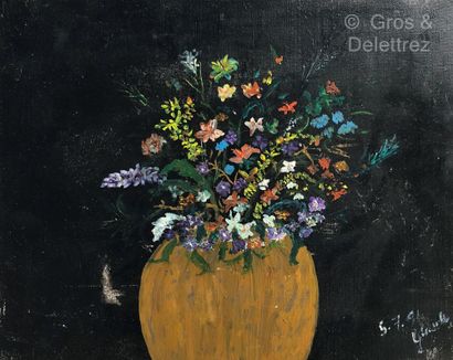 null (SD) TALAMONI (XXth)

Bouquet of flowers with a jug 

Oil on canvas signed lower...