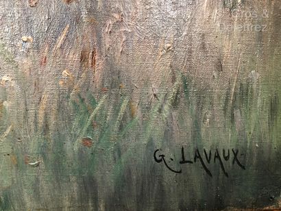 null (SD) Georges Grégoire LAVAUX (1869-1949) 

Country landscape

Oil on canvas...