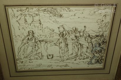 Giacinto CALANDRUCCI (Palerme 1646 – 1707) Jesus and the Samaritan woman

Pen and...