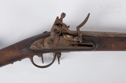null Infantry flintlock rifle model year XI / 1822; lock of the Royal Manufacture...