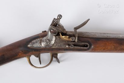 null Flintlock dragon rifle model 1822; lock from the Royal Manufacture of St-Etienne;...