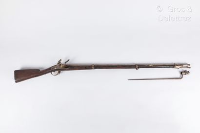 null Flintlock infantry rifle model year IX.

Composite work with a bayonet. (Damage...