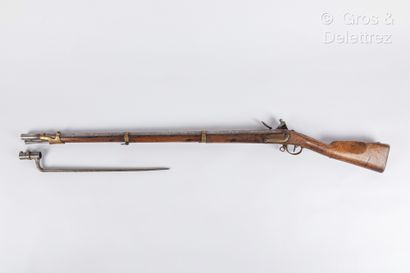 null Flintlock dragon rifle model 1822; lock from the Royal Manufacture of St-Etienne;...