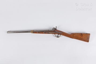 null Cavalry musket with percussion model 1822 T, lock of the Royal Manufacture of...