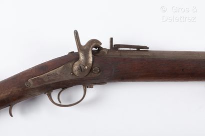 null Rifle of rampart with percussion, dated of 1840; lock of the Manufacture of...