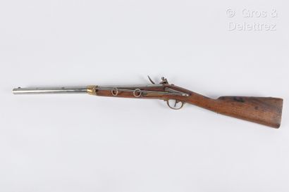 null Cavalry flintlock musket model 1816; lock of the Royal Manufacture of Maubeuge;...