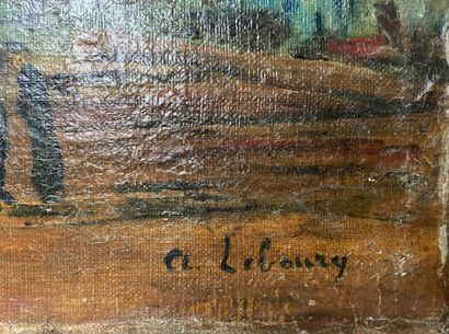null (E) D'après Albert LEBOURG

Port animé

Huile sur toile portant une signature...
