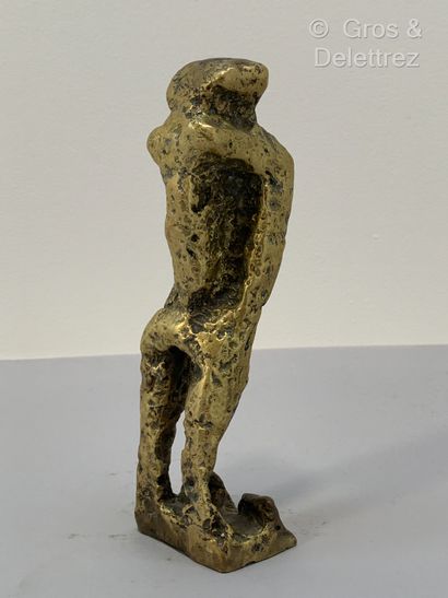 null TRAVAIL FRANÇAIS 1970


Sculpture en bronze à patine dorée figurant un personnage...