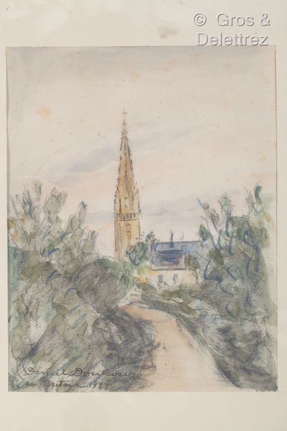 null (E) Daniel DOUROUZE (1874-1923)

Village in Brittany

Watercolor signed lower...