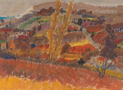 null (E) LANDY (XXth)

Large landscape of the South, 1970

Oil on cardboard

55 x...