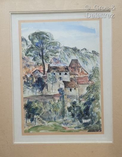 null (E) Daniel DOUROUZE (1874-1923)

The village of Vers

Watercolor 

Signed lower...