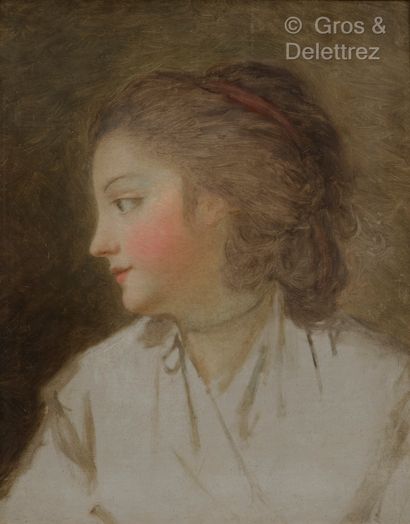 null Ecole FRANCAISE du XVIIIe siècle, entourage de LépiciéPortrait d’une jeune femme...