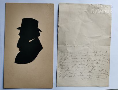 null Alfred BOUCHER (1850-1934)
Lettre autographe signée et portrait en silhouet...