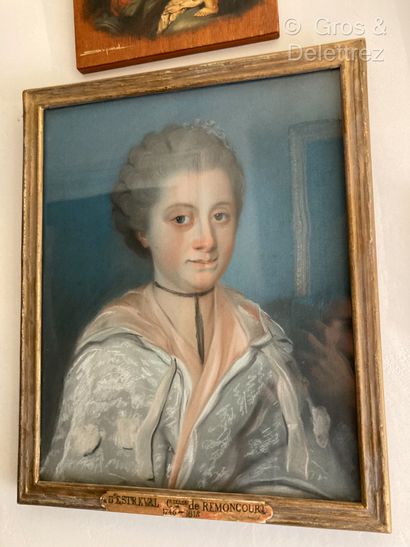 null École française de la fin du XVIIIe siècle 
Portrait de Madame d’Estreval, comtesse...