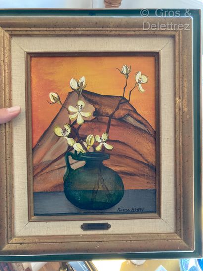 null Pierre HENRY (1924-2015)
Premières fleurs
Huile sur toile signée en bas à droite,...
