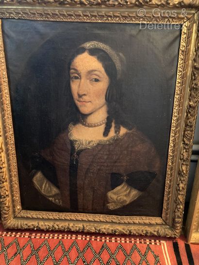 null École du XVIIe siècle 
Portrait de Françoise Jourdin, native de Chalon, épouse...