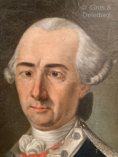 null JDD L’HUILLIER 
Portrait de Dominique Louis d’Arbois de Jubainville, 1726-1816
Huile...