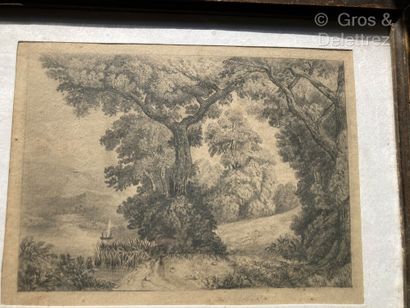 null École milieu du XIXe
La forêt
Crayon sur papier
19,5 x 27,5 cm à vue