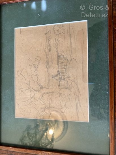 null Paul RUE (XIXe)
Homme devant le labour
Crayon sur papier
11x 13 cm