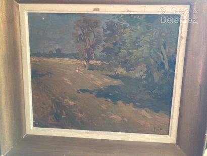 null Modern School
The Field, 1952
Oil on isorel signed and dated lower right
38...