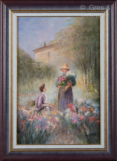 null Paul BOUTRY (né en 1936)
Cueillette de fleurs
Huile sur toile, signée en bas...