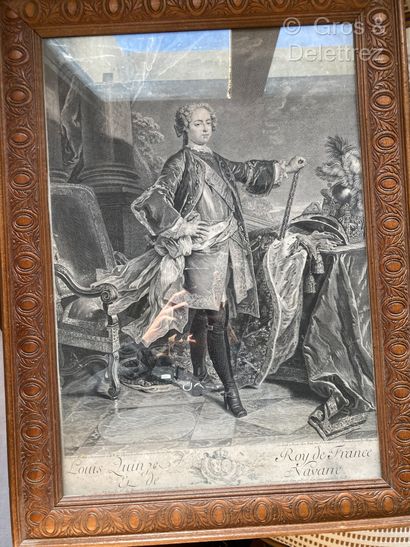 null D’après Van LOO
Portrait du roi Louis XV
Gravure en noir par G E Petit
49 x...