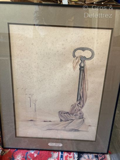 null Odile BERNARD 
The key of dreams, 1886 
Watercolor signed lower right 
60 x...