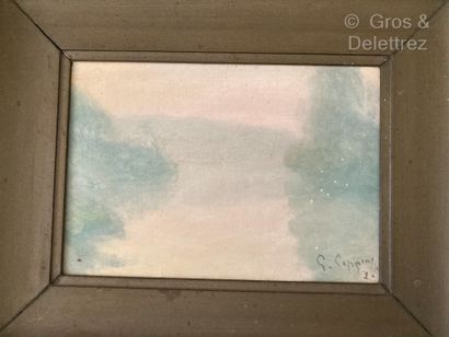 null G. KAPPINY ?
Matin rose, 1930
Huile sur toile signée et datée en bas à droite,...