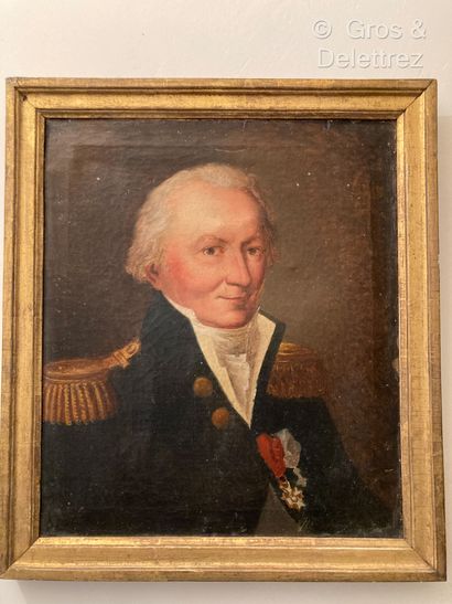 null French school around 1800 
Portrait of an officer with the cross of Saint-Louis...