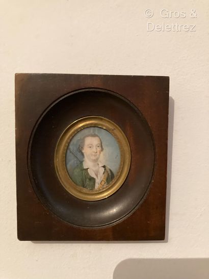 null Miniature 
French school of the late 18th century 
Portrait of a man with a...