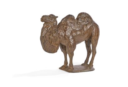 Paul JOUVE (1878-1973) Chameau
Sculpture en bronze à patine brune mordorée.
Fonte...