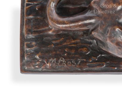 Maurice PROST (1894-1967) Lionne couchée
Sculpture en bronze à patine brune.
Signée...
