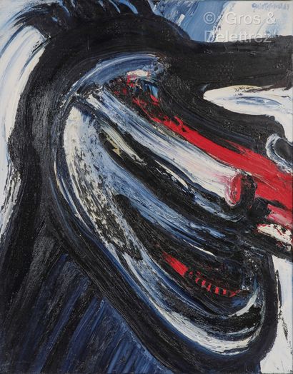John CHRISTOFOROU [FRANCE-GRECE] (1921-2014) The boar man, 1989
Acrylic on canvas.
Signed...