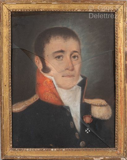 null (SD) École française vers 1820
Portrait d’officier à la Légion d’honneur (ajout)
Pastel
48...