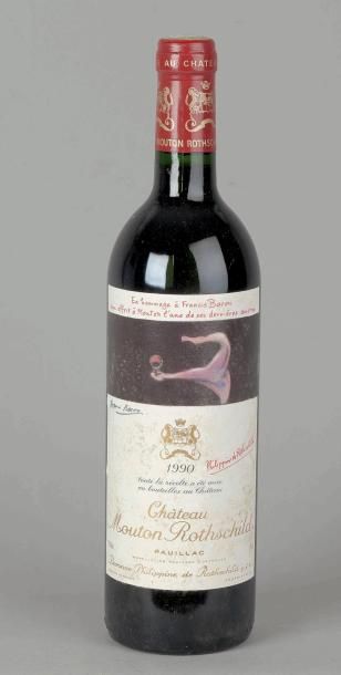 null 1 Bouteille CH. MOUTON-ROTHSCHILD, 1° cru Pauillac 1990 (elt)